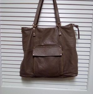 Kooba taupe leather shoulder bag tote